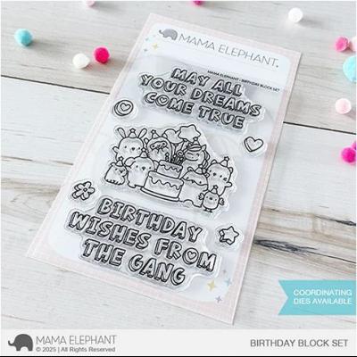 Mama Elephant Stempel - Birthday Block